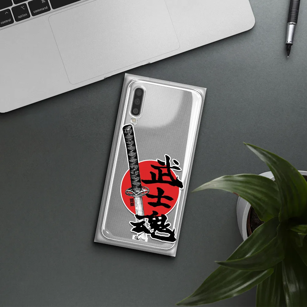 A Sword With A Red Circle And Hieroglyph Samsung A50S Clear Tpu Case