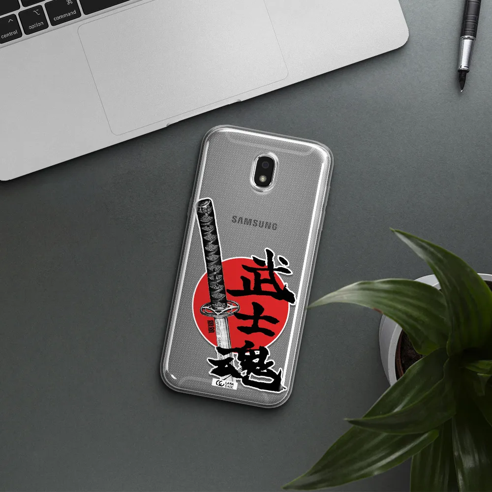 a sword with a red circle and hieroglyph Samsung J5 2017 Clear TPU Case
