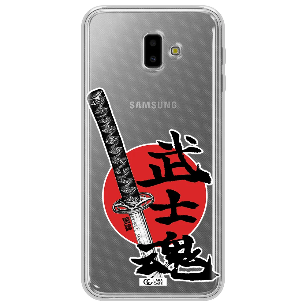 a sword with a red circle and hieroglyph Samsung J6 Plus Clear TPU Case