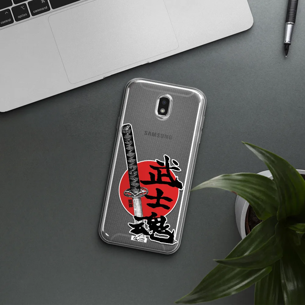 a sword with a red circle and hieroglyph Samsung J7 Pro Clear TPU Case