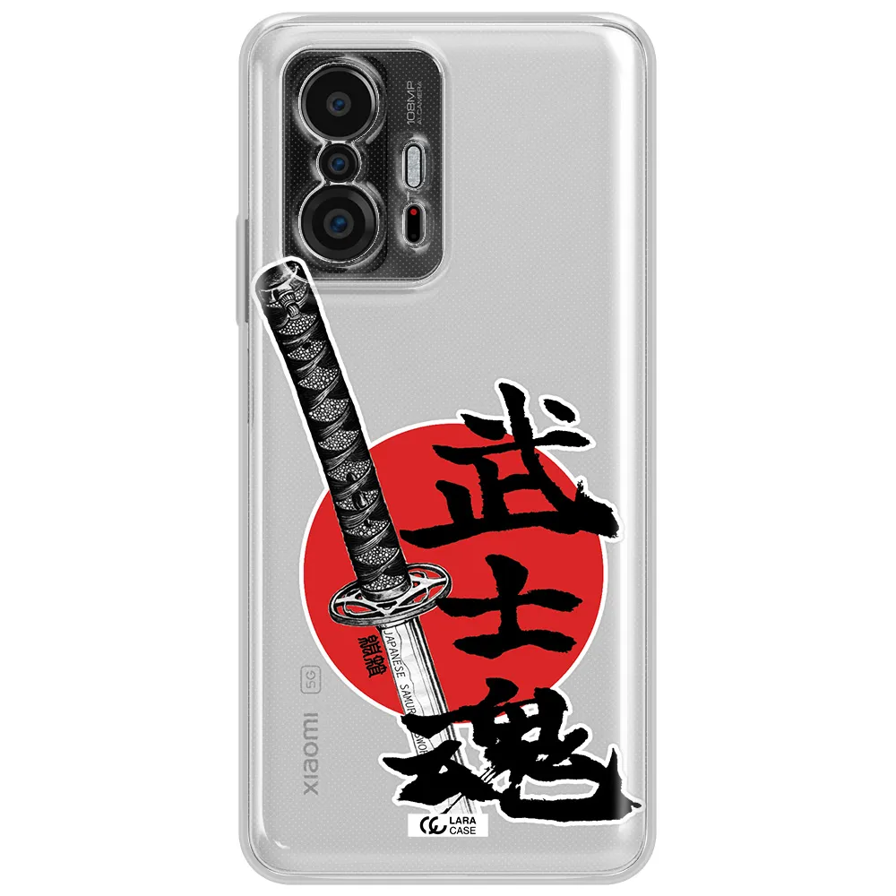A Sword With A Red Circle And Hieroglyph Xiaomi 11T Clear Tpu Case