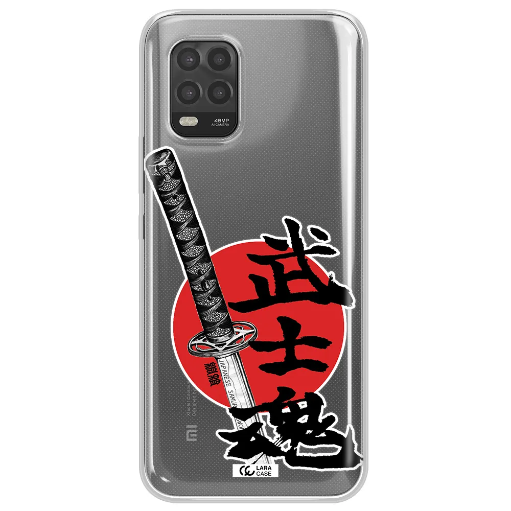 a sword with a red circle and hieroglyph Xiaomi Mi 10 Lite Clear TPU Case