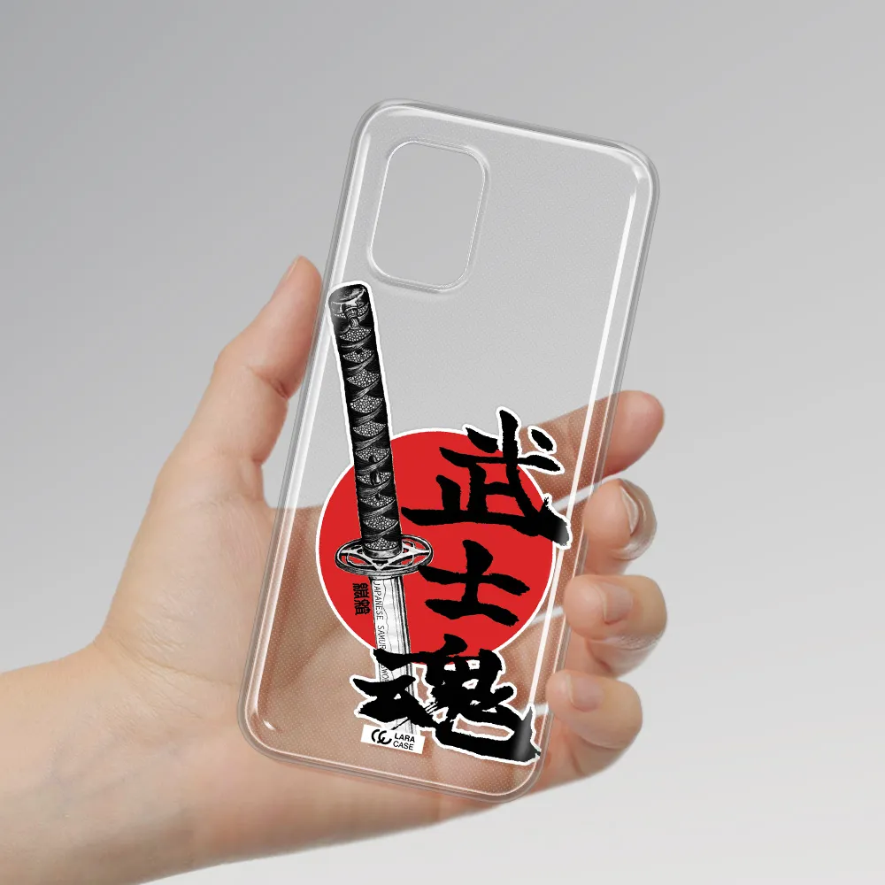 a sword with a red circle and hieroglyph Xiaomi Mi 10 Lite Clear TPU Case