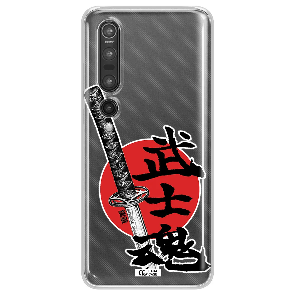 a sword with a red circle and hieroglyph Xiaomi Mi 10 Pro Clear TPU Case