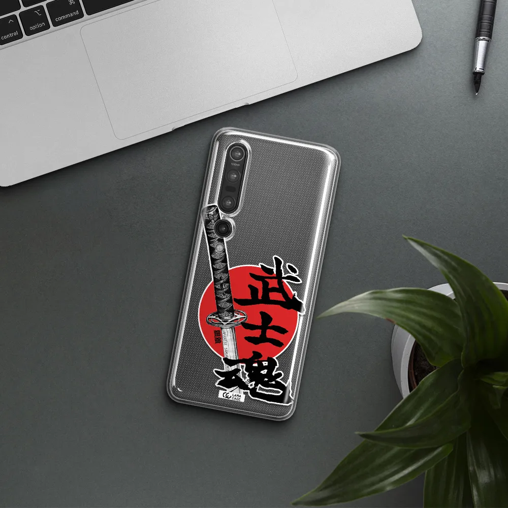 a sword with a red circle and hieroglyph Xiaomi Mi 10 Pro Clear TPU Case