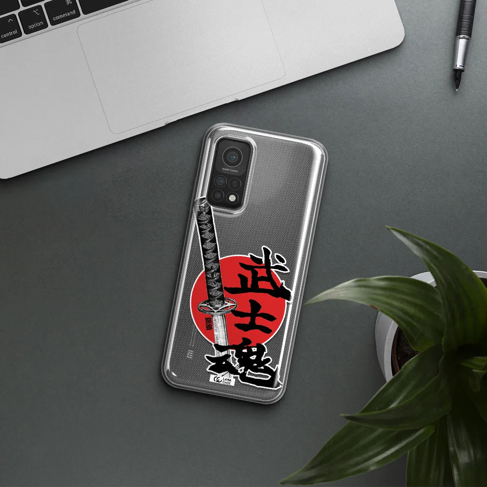 a sword with a red circle and hieroglyph Xiaomi Mi 10T Clear TPU Case