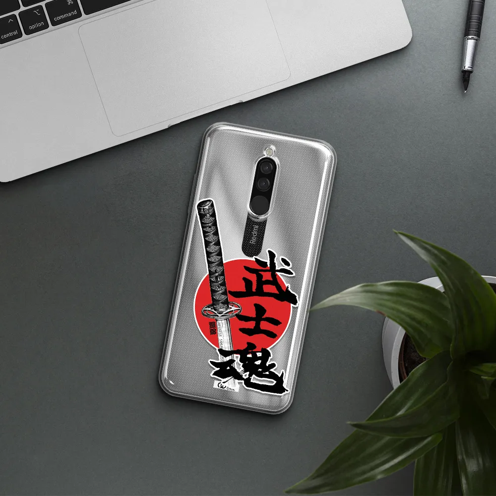 A Sword With A Red Circle And Hieroglyph Xiaomi Redmi 8 Clear Tpu Case