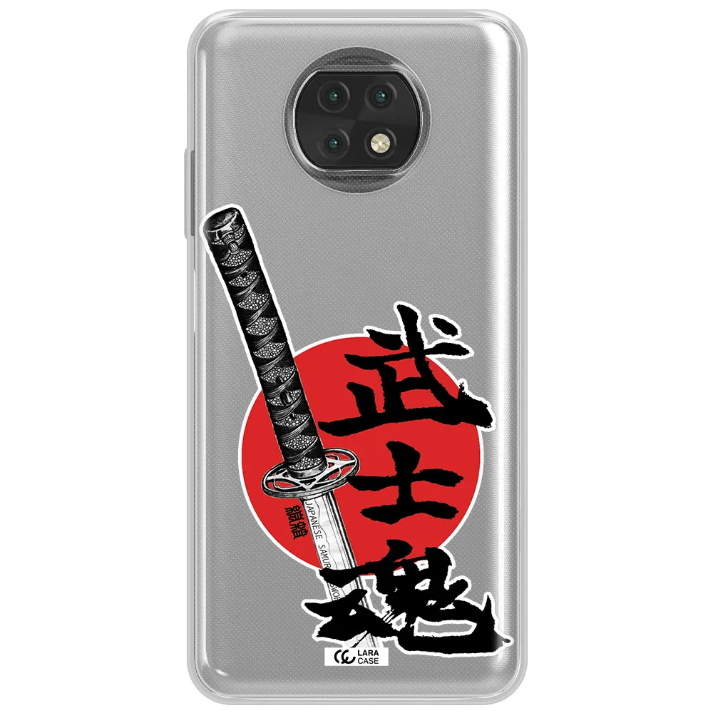 A Sword With A Red Circle And Hieroglyph Xiaomi Redmi Note 9T Clear Tpu Case