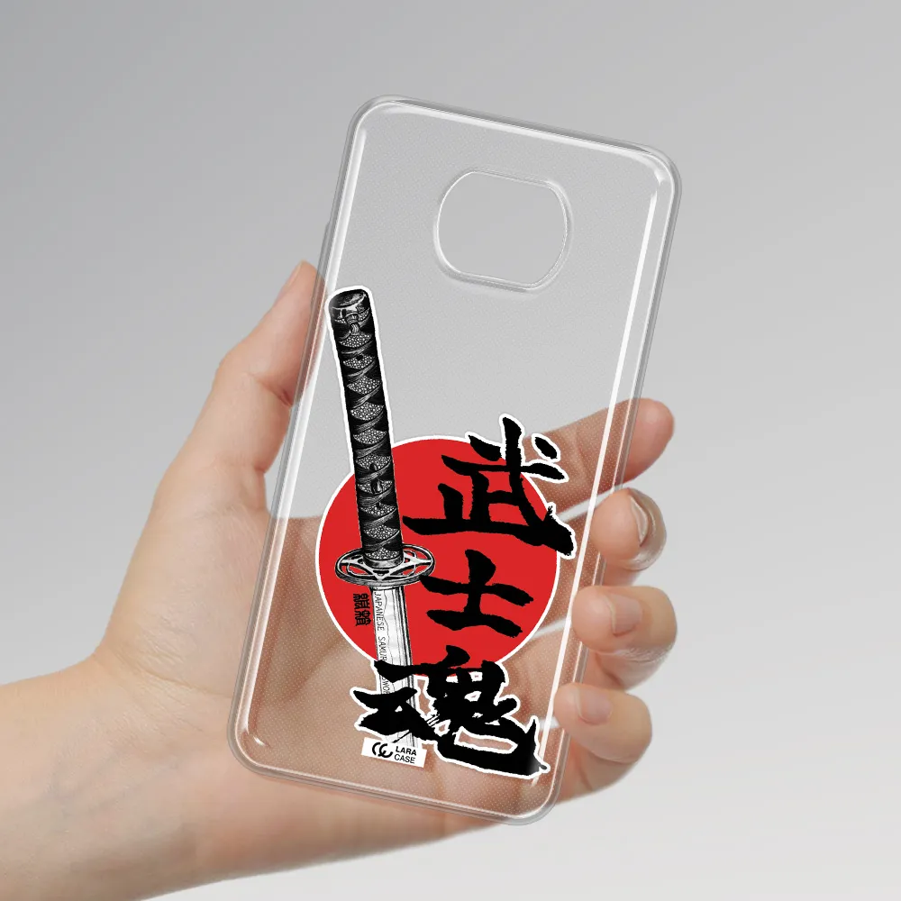 A Sword With A Red Circle And Hieroglyph Xiaomi Redmi Note 9T Clear Tpu Case