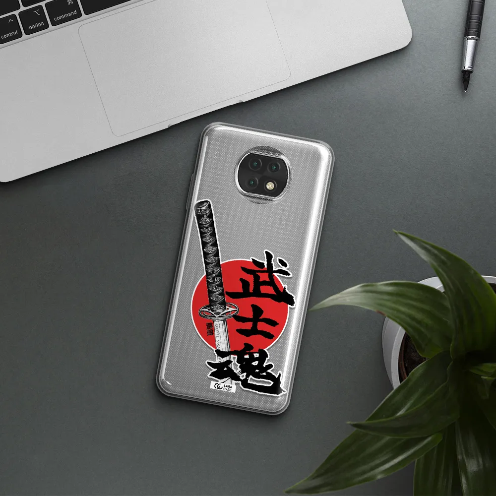 A Sword With A Red Circle And Hieroglyph Xiaomi Redmi Note 9T Clear Tpu Case