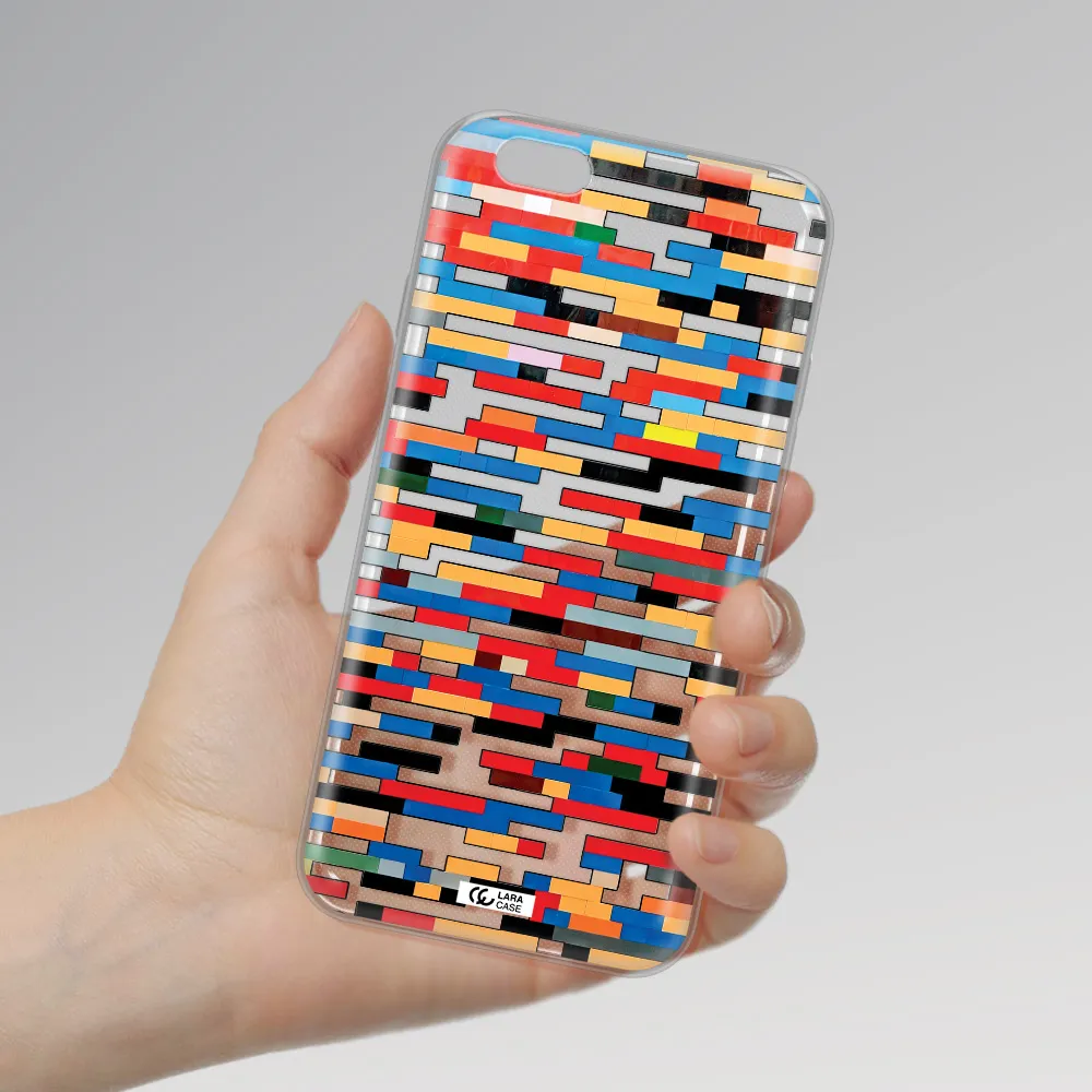 a colorful rectangular pattern on a white surface Apple iPhone 6 plus Clear TPU Case