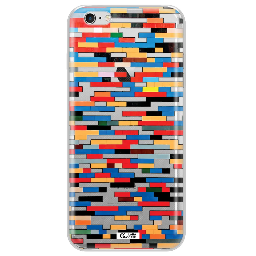 a colorful rectangular pattern on a white surface Apple iPhone 6 s plus Clear TPU Case