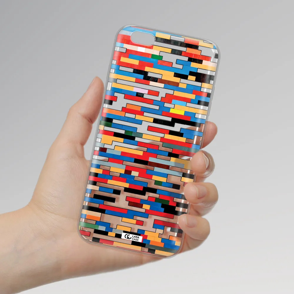 a colorful rectangular pattern on a white surface Apple iPhone 6 s plus Clear TPU Case