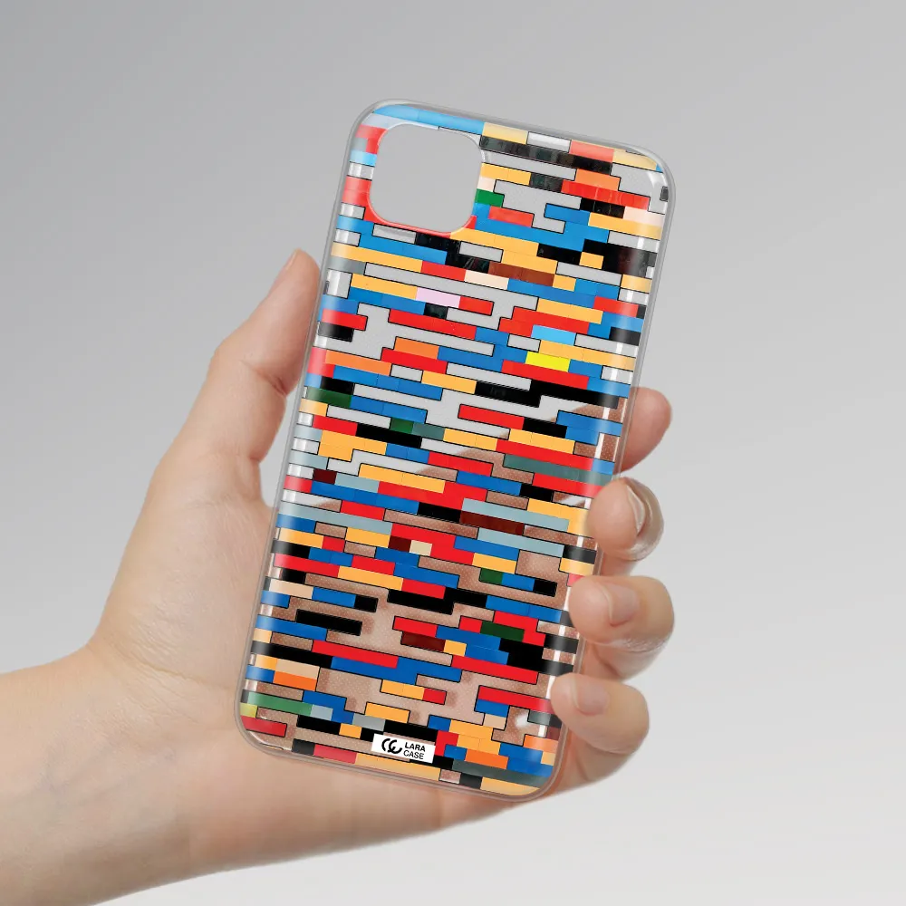 a colorful rectangular pattern on a white surface Huawei Honor 9S Clear TPU Case