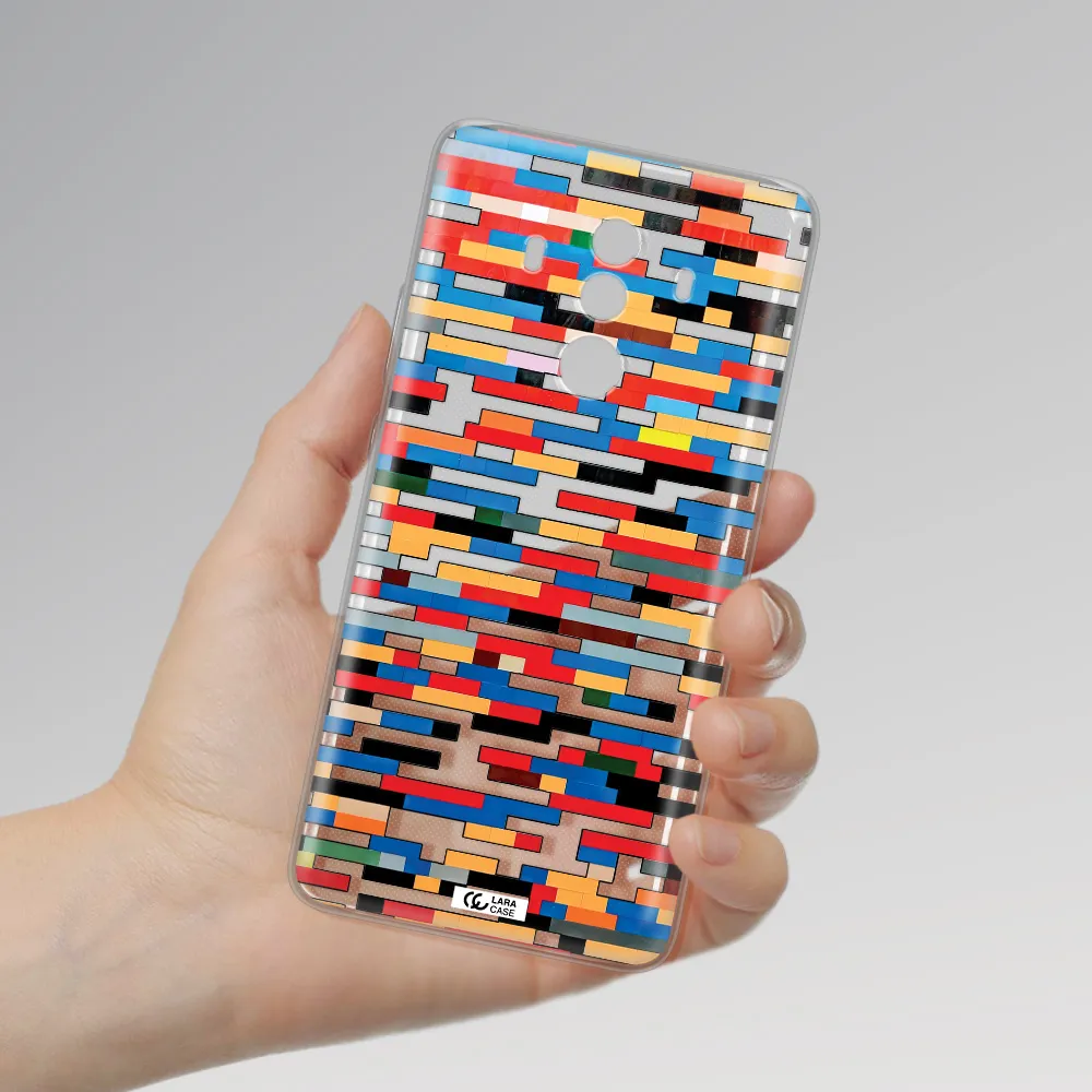 a colorful rectangular pattern on a white surface Huawei Mate 10 Clear TPU Case