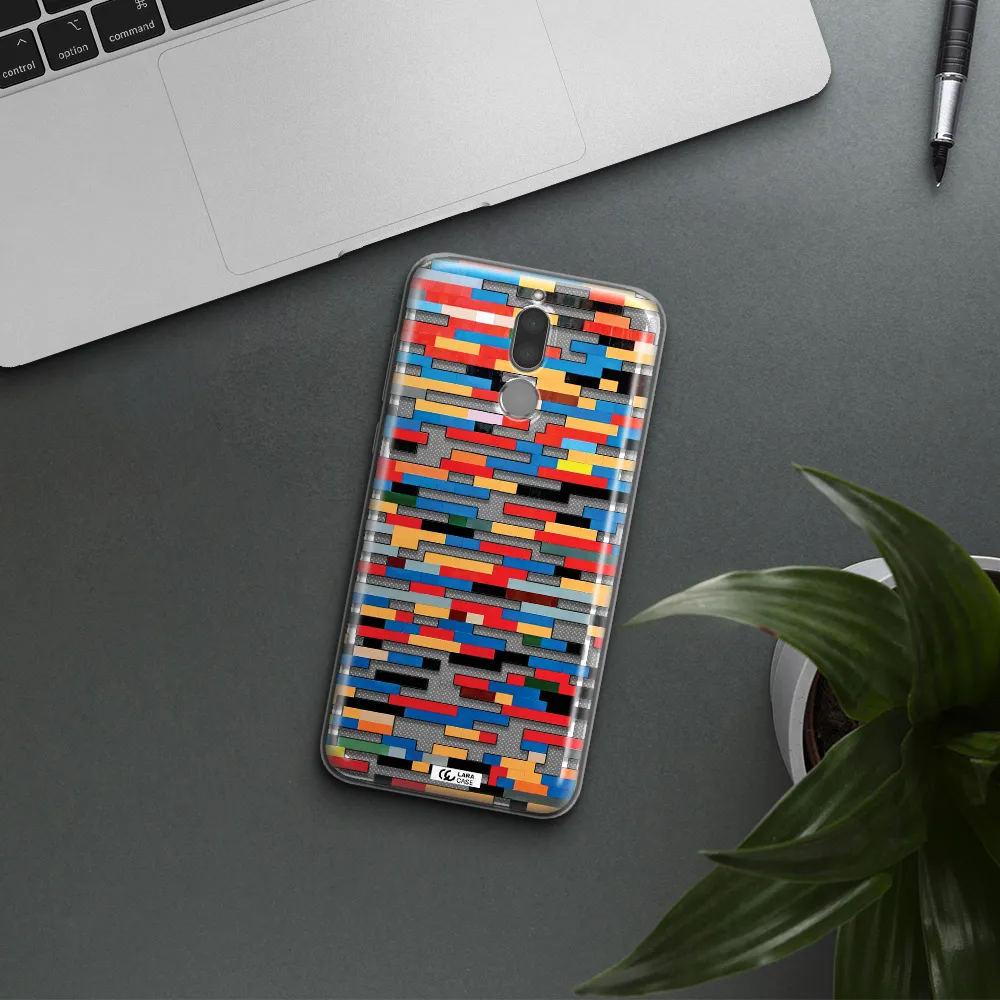a colorful rectangular pattern on a white surface Huawei Mate 10 Lite Clear TPU Case