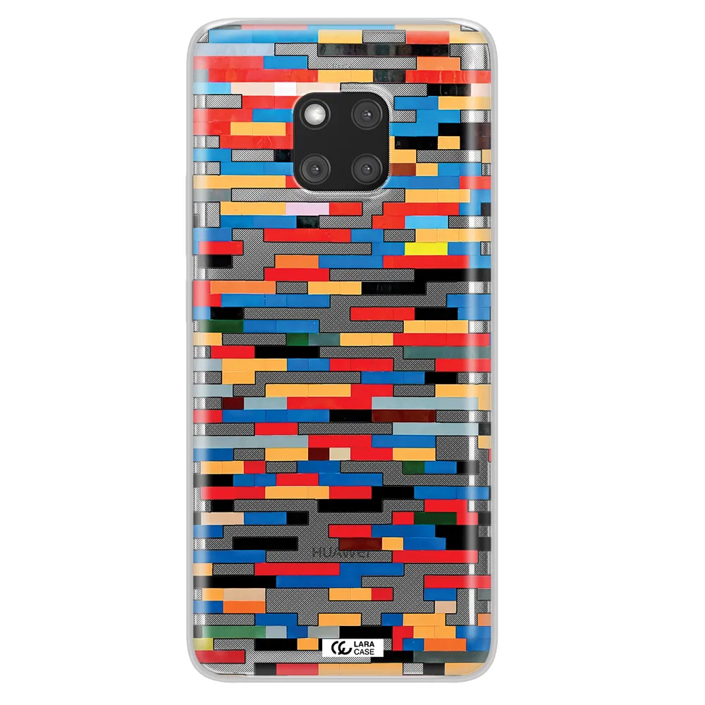 a colorful rectangular pattern on a white surface Huawei Mate 20 Pro Clear TPU Case