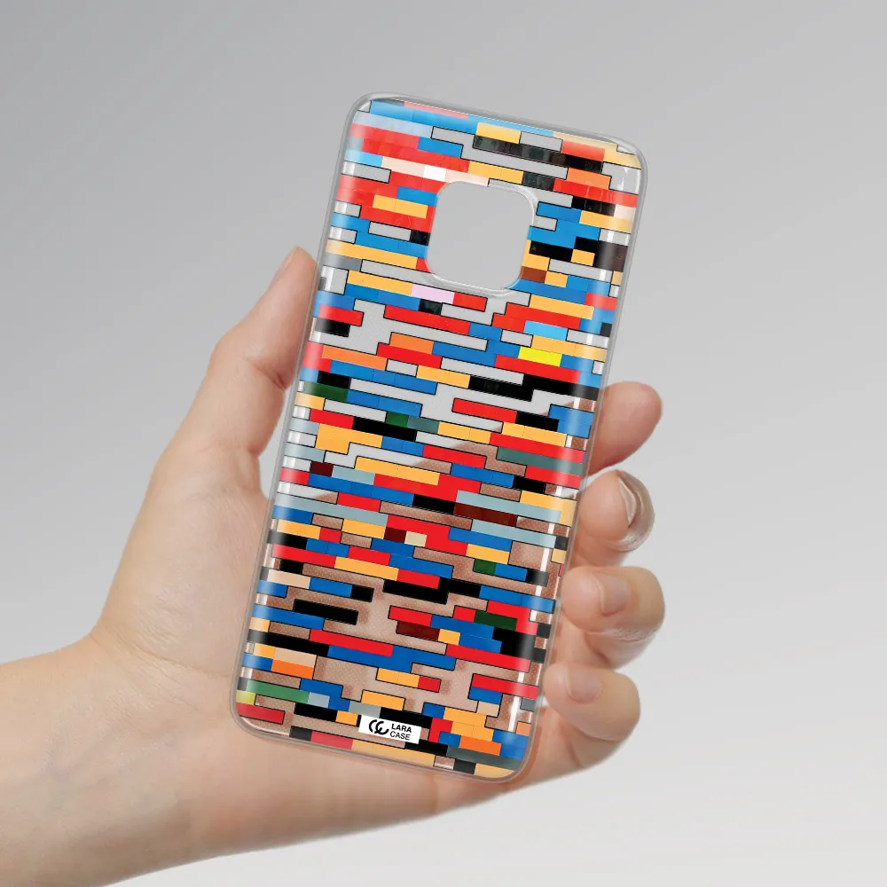 a colorful rectangular pattern on a white surface Huawei Mate 20 Pro Clear TPU Case
