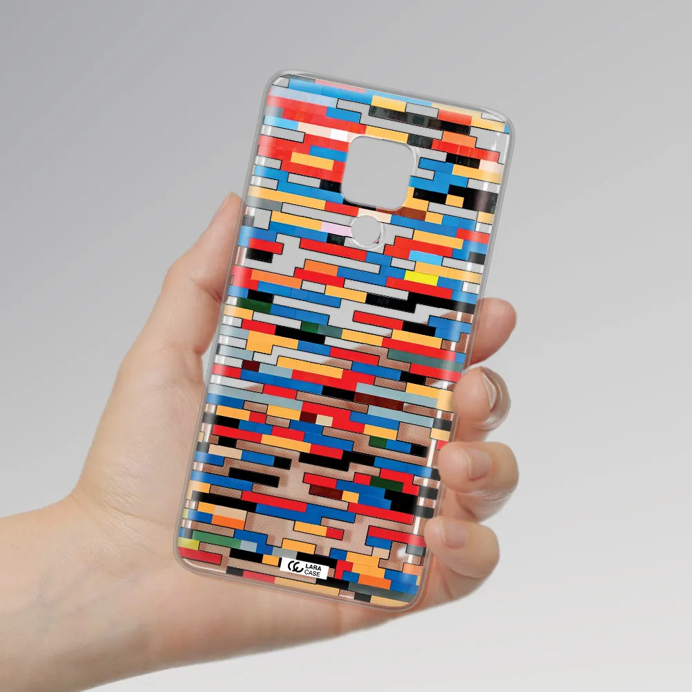 a colorful rectangular pattern on a white surface Huawei Mate 20X Clear TPU Case