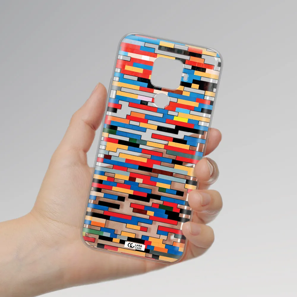 a colorful rectangular pattern on a white surface Huawei Mate 30 Lite Clear TPU Case