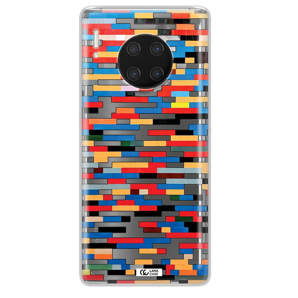 a colorful rectangular pattern on a white surface Huawei Mate 30 Pro Clear TPU Case