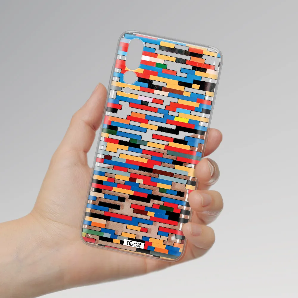 a colorful rectangular pattern on a white surface Huawei P20 Pro Clear TPU Case