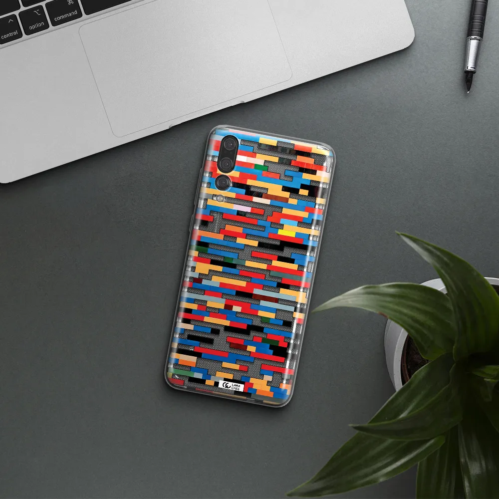 a colorful rectangular pattern on a white surface Huawei P20 Pro Clear TPU Case