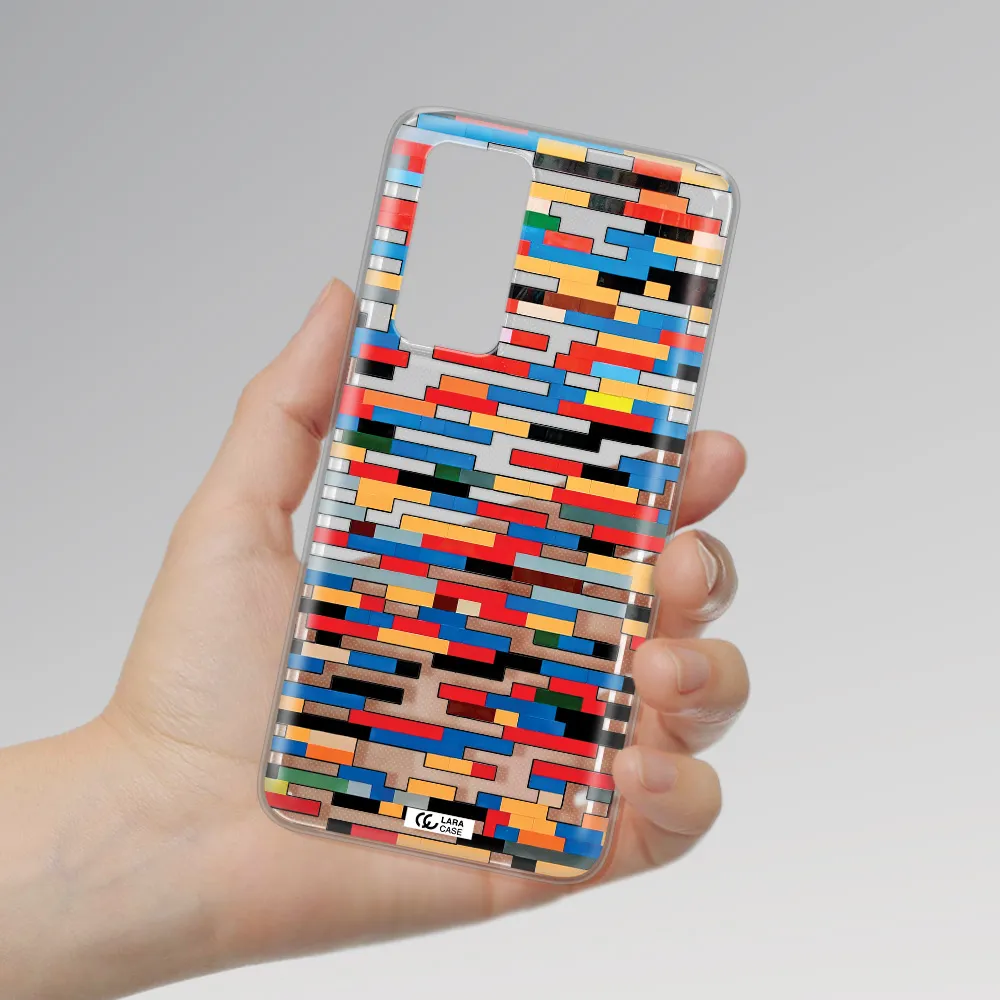 a colorful rectangular pattern on a white surface Huawei P40 Clear TPU Case