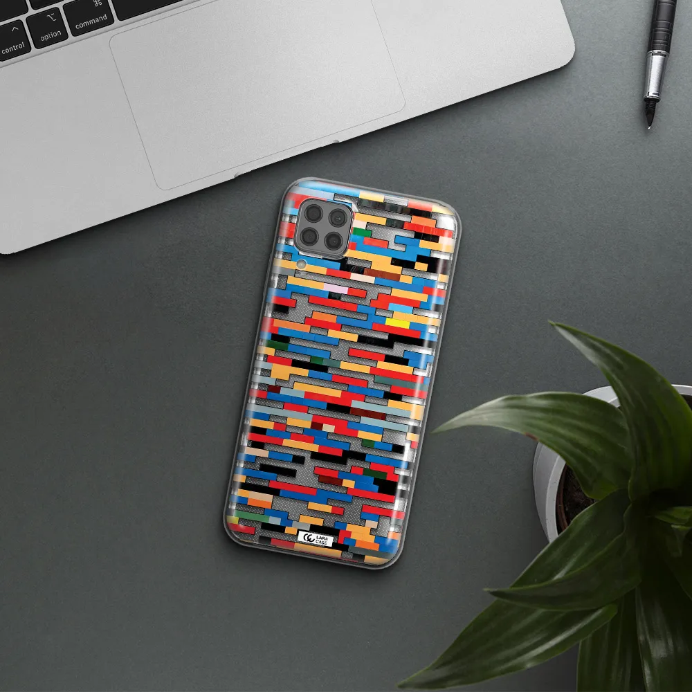 a colorful rectangular pattern on a white surface Huawei P40 Lite Clear TPU Case