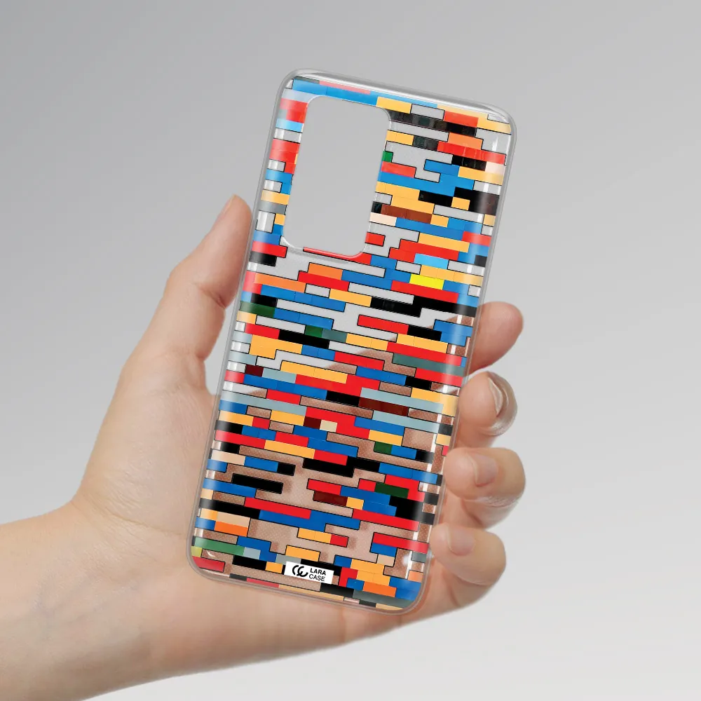 a colorful rectangular pattern on a white surface Huawei P40 Pro Clear TPU Case