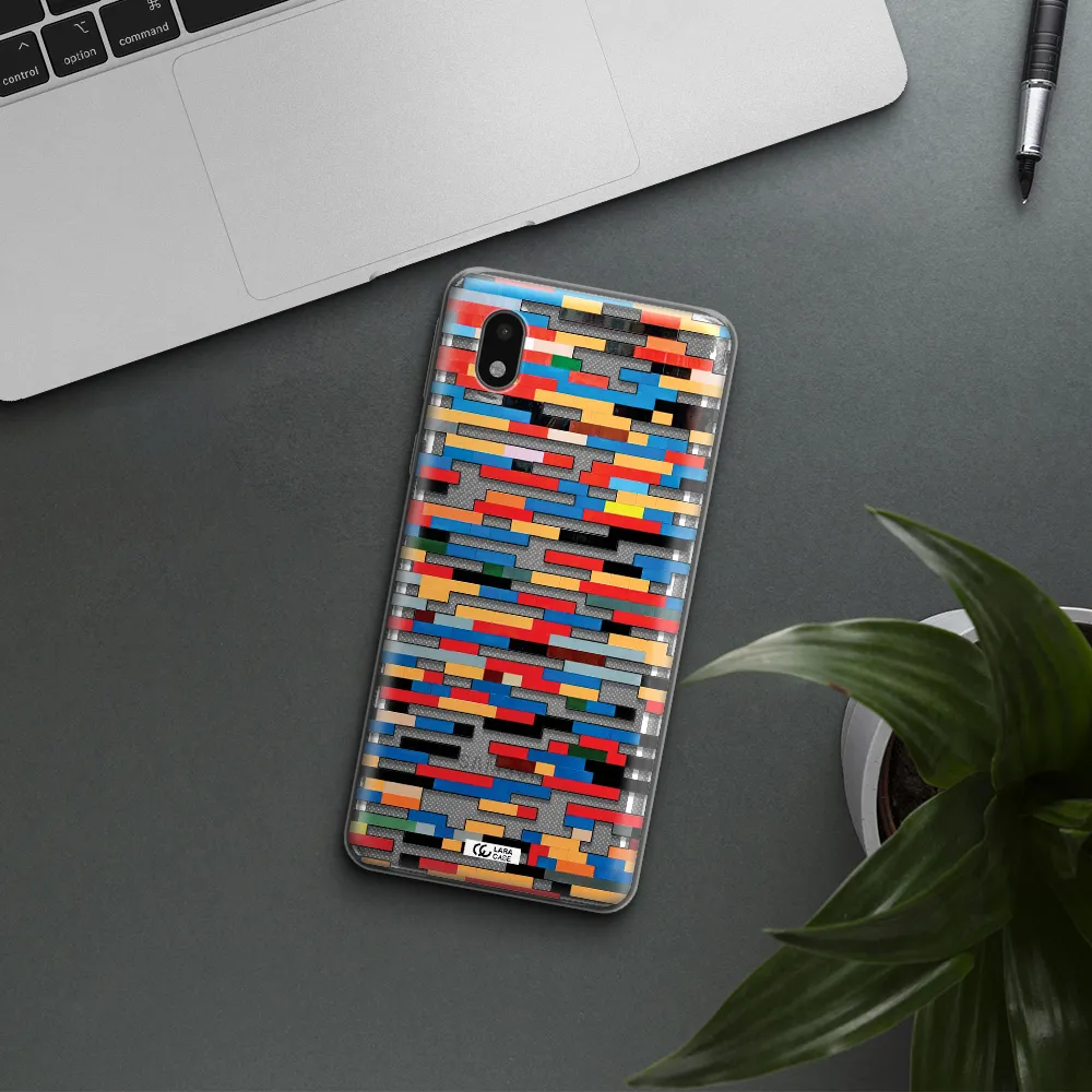 A Colorful Rectangular Pattern On A White Surface Samsung A01 Core Clear Tpu Case