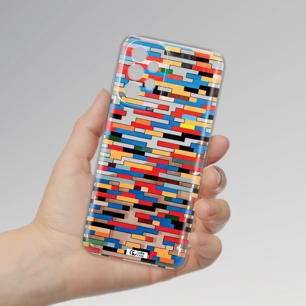 A Colorful Rectangular Pattern On A White Surface Samsung A23 5G Clear Tpu Case