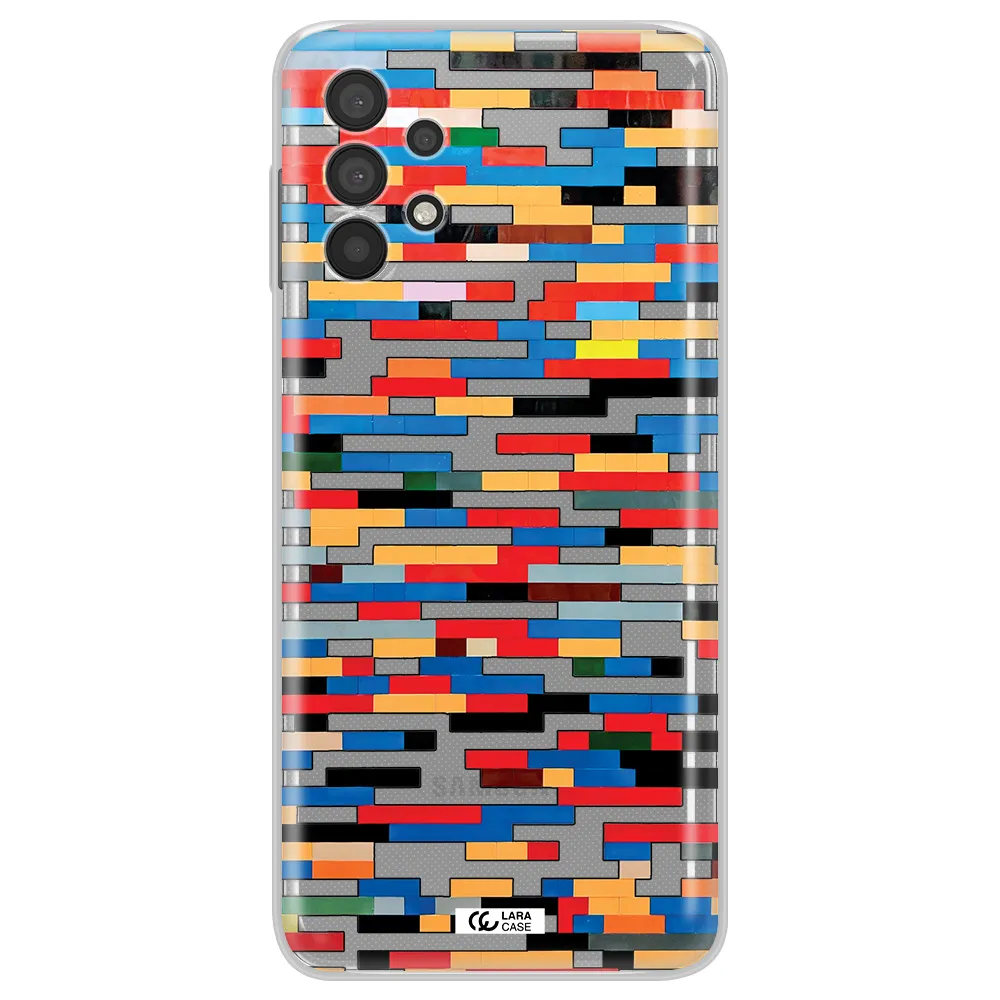 A Colorful Rectangular Pattern On A White Surface Samsung A32 4G Clear Tpu Case