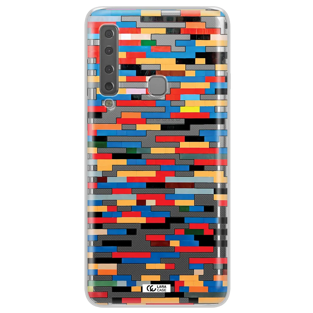 a colorful rectangular pattern on a white surface Samsung A9 2018 Clear TPU Case