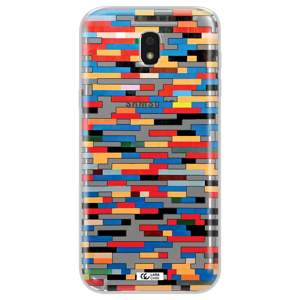 a colorful rectangular pattern on a white surface Samsung J5 2017 Clear TPU Case