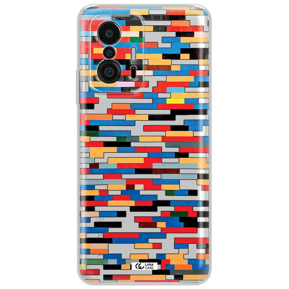 A Colorful Rectangular Pattern On A White Surface Xiaomi 11T Clear Tpu Case