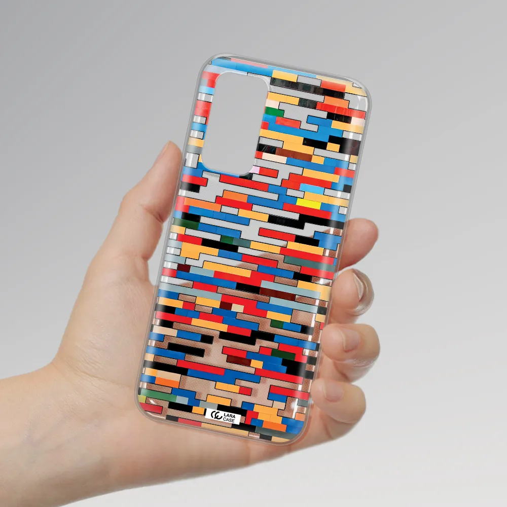 a colorful rectangular pattern on a white surface Xiaomi Mi 10 T Pro Clear TPU Case