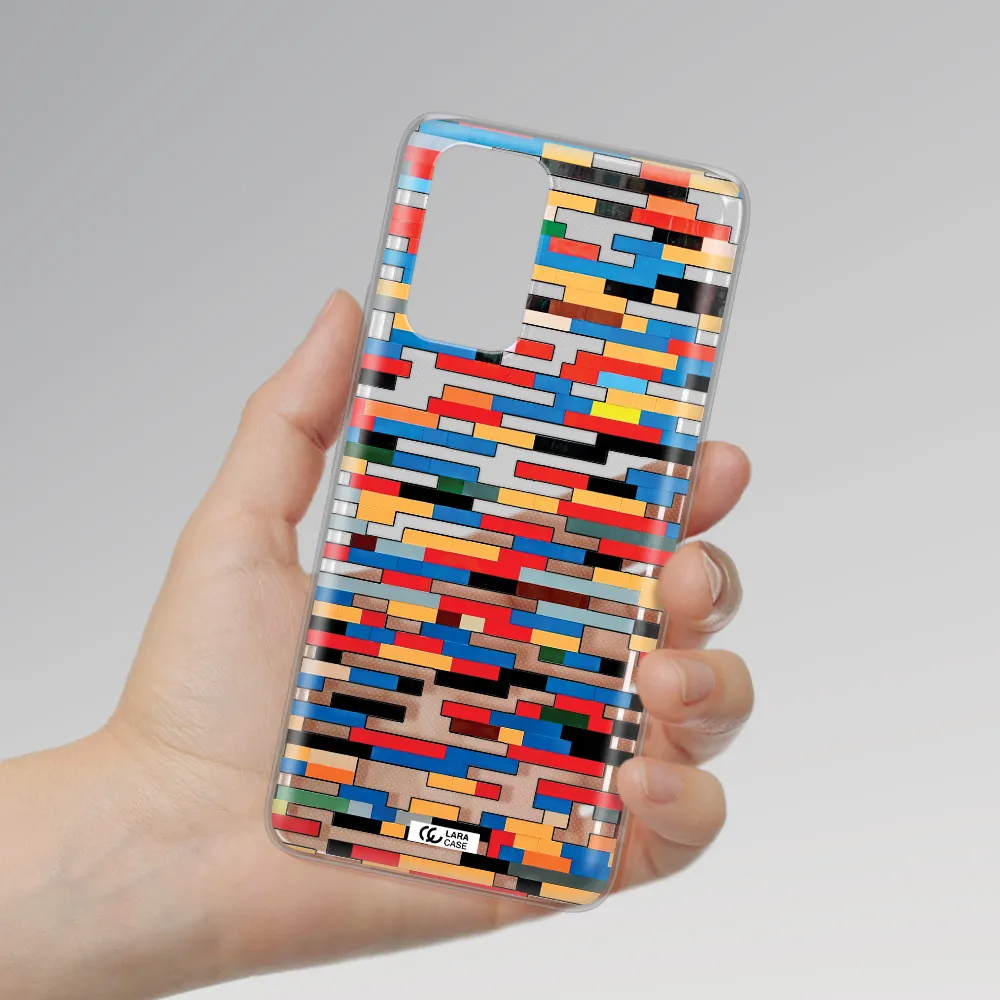 a colorful rectangular pattern on a white surface Xiaomi Note 10 Pro Clear TPU Case