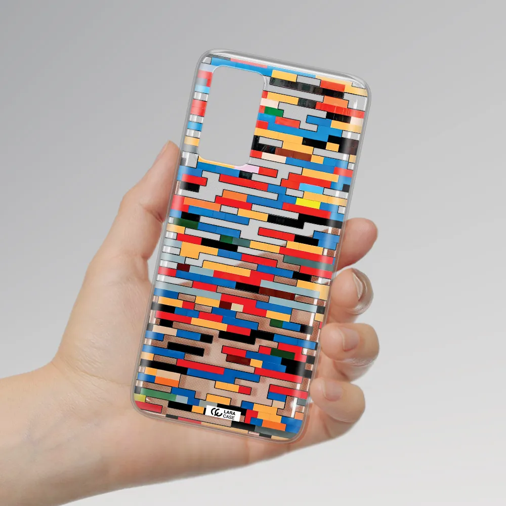 a colorful rectangular pattern on a white surface Xiaomi Note 11 Pro Clear TPU Case