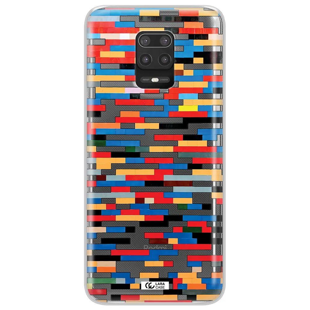 a colorful rectangular pattern on a white surface Xiaomi Note 9S Clear TPU Case