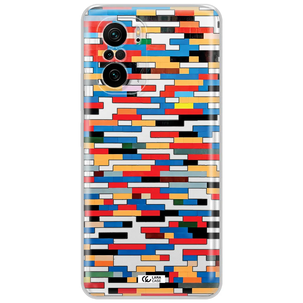 A Colorful Rectangular Pattern On A White Surface Xiaomi Poco F3 Clear Tpu Case