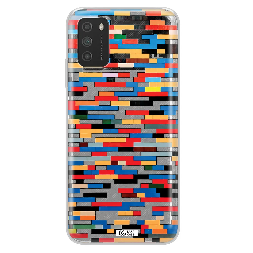 a colorful rectangular pattern on a white surface Xiaomi Poco M3 Clear TPU Case