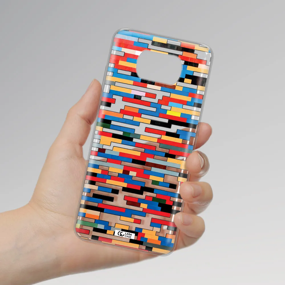 a colorful rectangular pattern on a white surface Xiaomi Poco X3 Clear TPU Case
