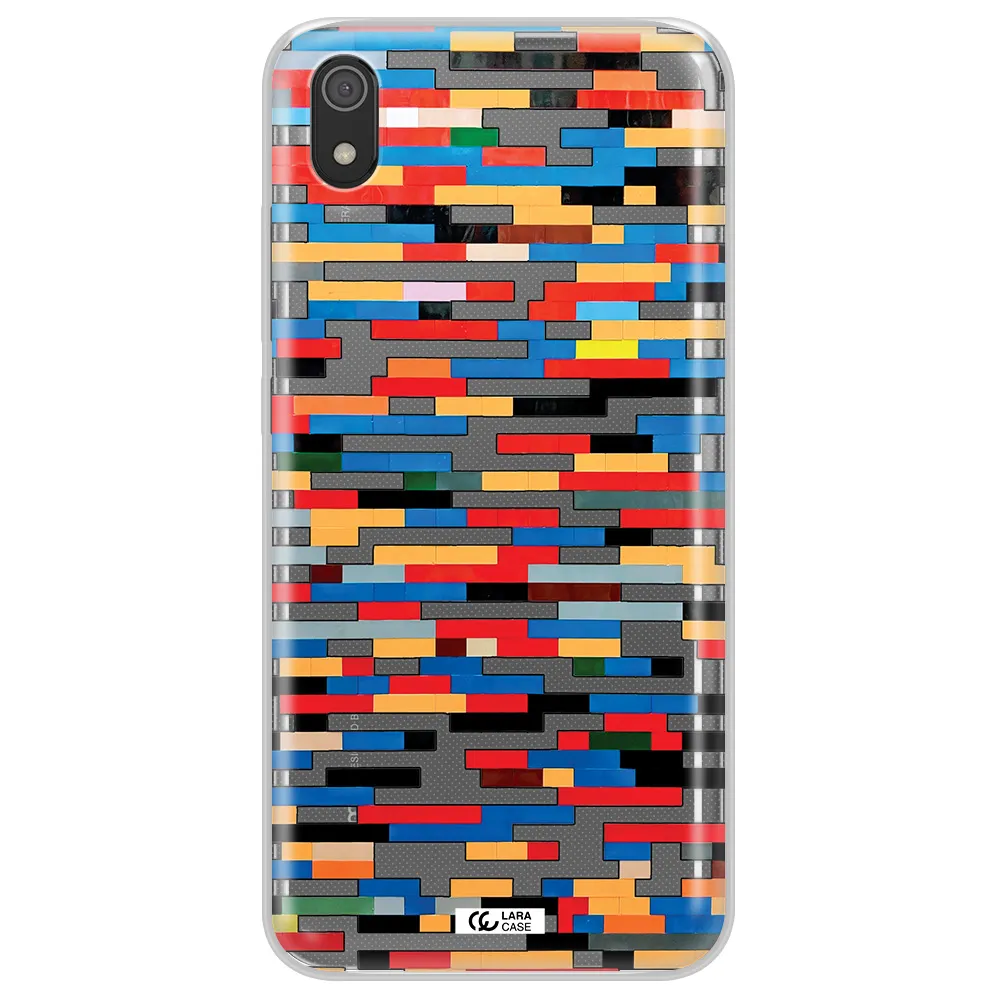 a colorful rectangular pattern on a white surface Xiaomi Redmi 7A Clear TPU Case
