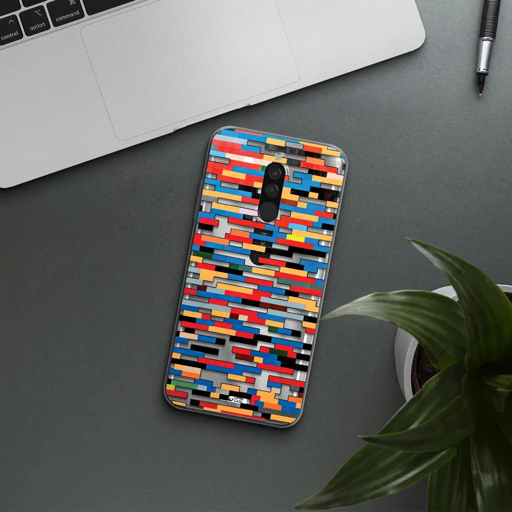 A Colorful Rectangular Pattern On A White Surface Xiaomi Redmi 8 Clear Tpu Case