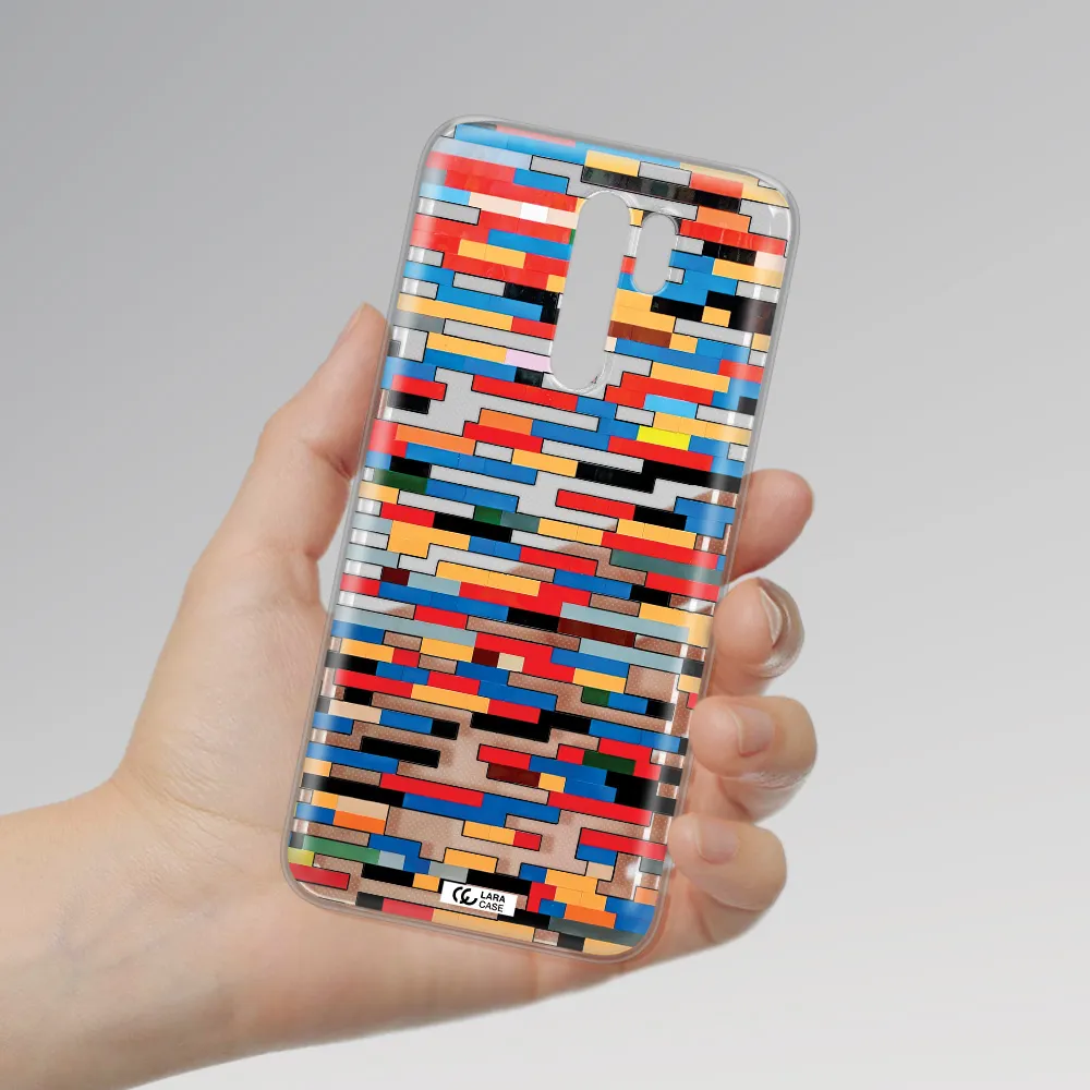 a colorful rectangular pattern on a white surface Xiaomi Redmi 9 Clear TPU Case