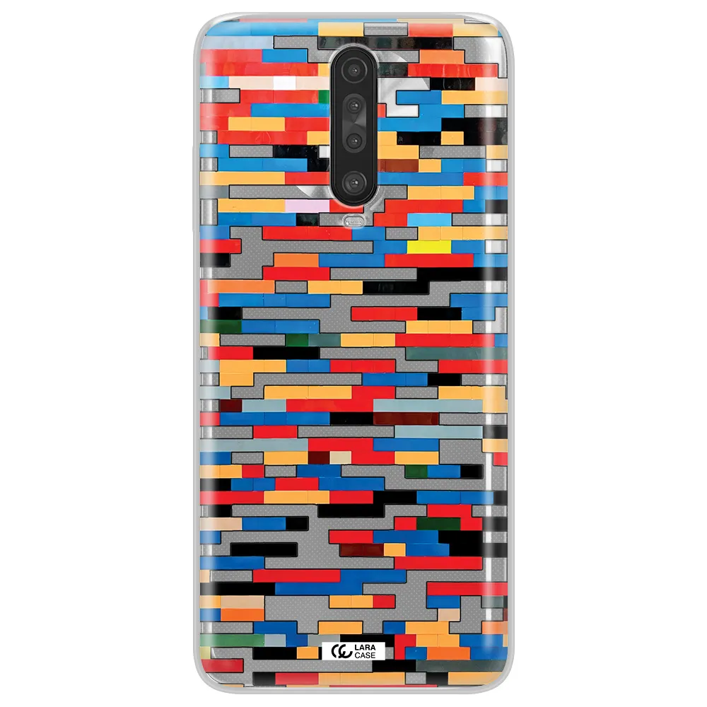 a colorful rectangular pattern on a white surface Xiaomi Redmi K30 Clear TPU Case