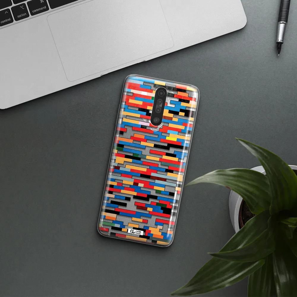 a colorful rectangular pattern on a white surface Xiaomi Redmi K30 Clear TPU Case