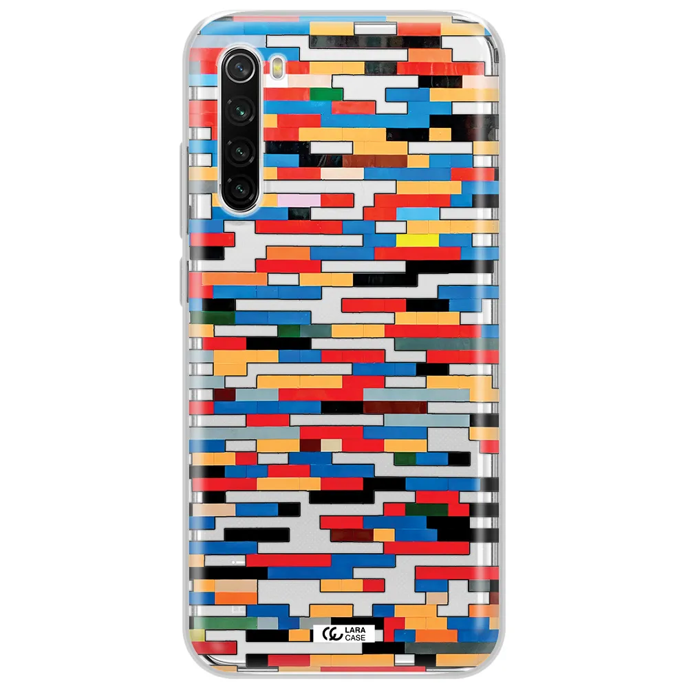 A Colorful Rectangular Pattern On A White Surface Xiaomi Redmi Note 8T Clear Tpu Case