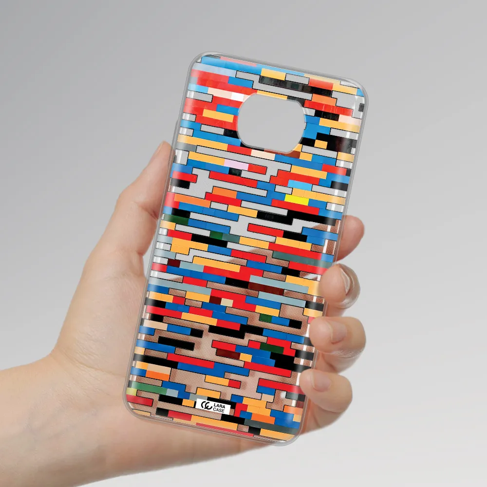A Colorful Rectangular Pattern On A White Surface Xiaomi Redmi Note 9T Clear Tpu Case